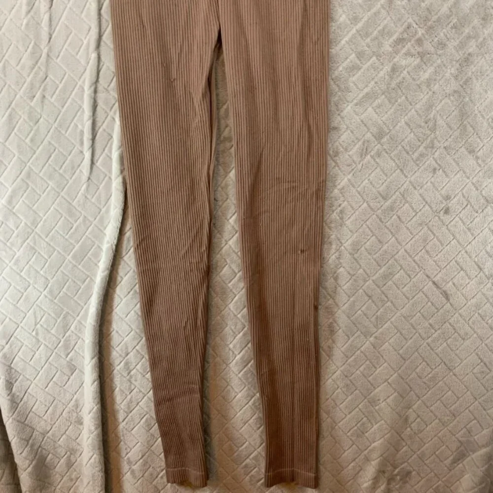 Popular 21 Womans Small Jumpsuit Brown Ribbed Sleeveless Adjustable Stretch - Picture 14 of 14